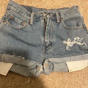 Levis high waisted jean shorts. Barely used! Shipping included